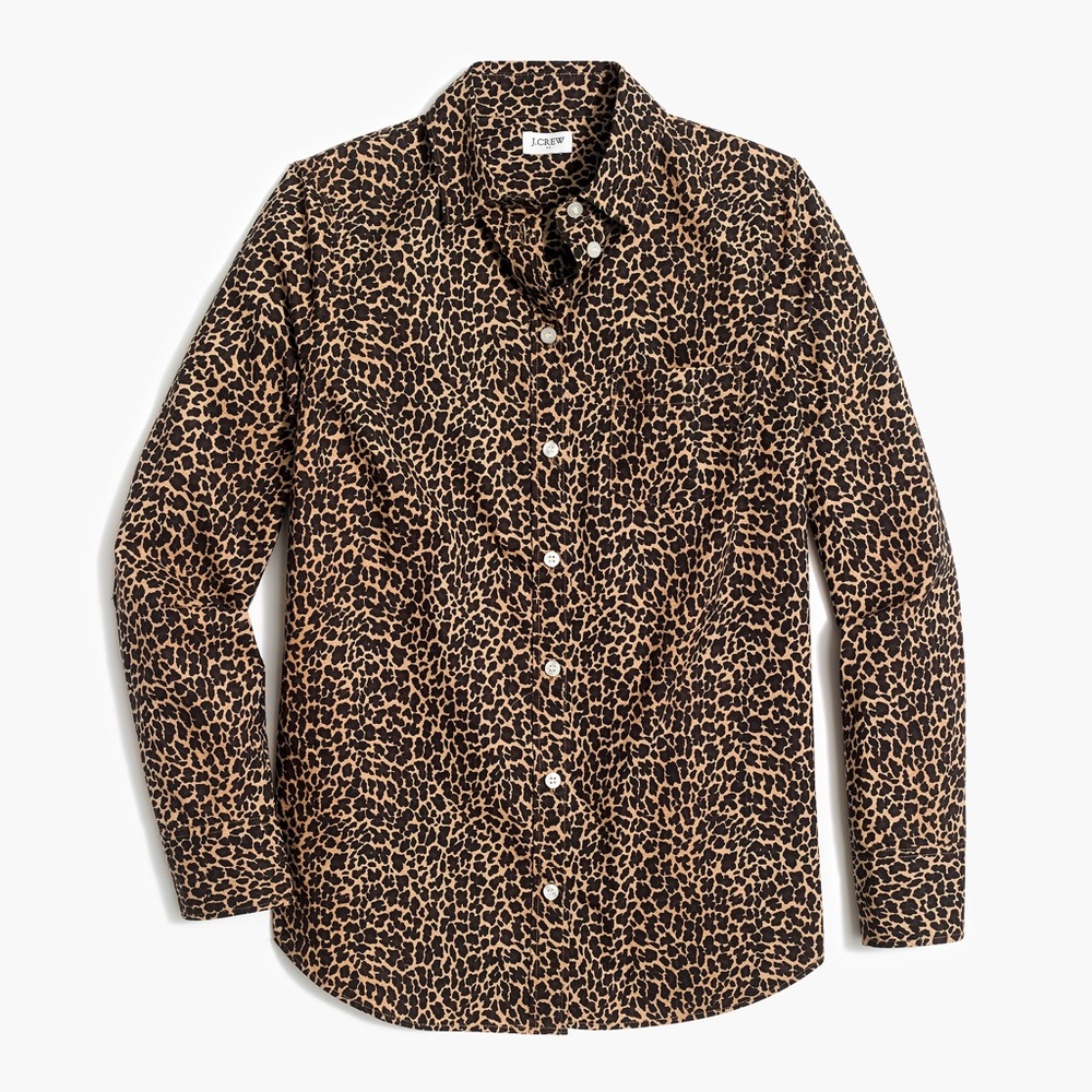 J.Crew Leopard Print Regular Fit Button up shirt(2)